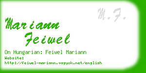 mariann feiwel business card